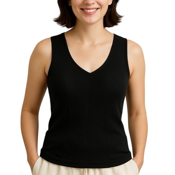 NWT Maurices XS Black Tank Top Stretchy Knit Layering Dressy - Picture 1 of 8